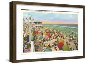 Bathing Beach, Asbury Park-null-Framed Art Print