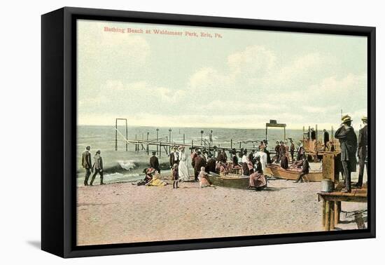 Bathing Beach, Erie-null-Framed Stretched Canvas