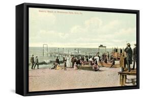 Bathing Beach, Erie-null-Framed Stretched Canvas