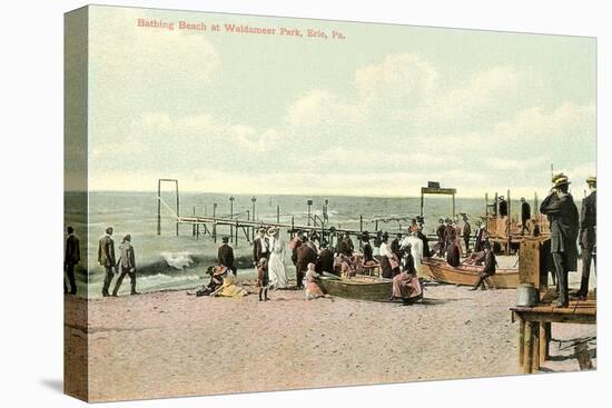 Bathing Beach, Erie-null-Stretched Canvas