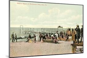 Bathing Beach, Erie-null-Mounted Art Print