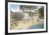 Bathing Beach, Pacific Grove, California-null-Framed Art Print