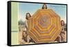 Bathing Beauties and Umbrella-null-Framed Stretched Canvas