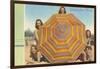 Bathing Beauties and Umbrella-null-Framed Art Print