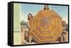 Bathing Beauties and Umbrella-null-Framed Stretched Canvas