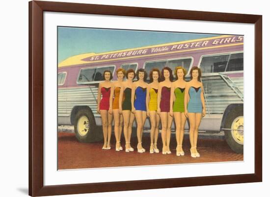 Bathing Beauties by Bus, St. Petersburg, Florida-null-Framed Premium Giclee Print