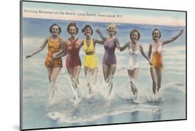 Bathing Beauties, Long Island, New York-null-Mounted Art Print