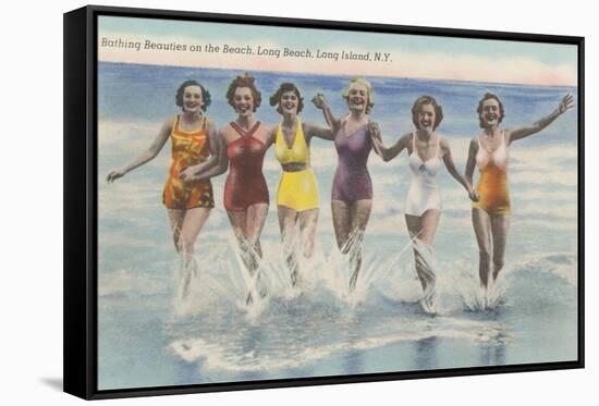 Bathing Beauties, Long Island, New York-null-Framed Stretched Canvas