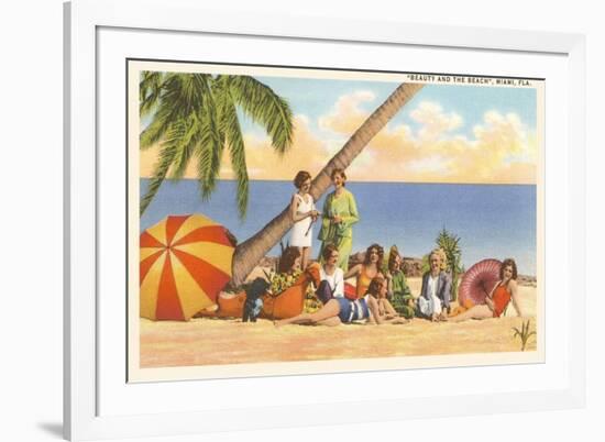 Bathing Beauties, Miami, Florida-null-Framed Premium Giclee Print