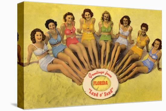 Bathing Beauties on Beach, Florida-null-Stretched Canvas