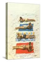Bathing Beauties on Beach Towels-null-Stretched Canvas