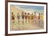 Bathing Beauties on Beach, Ventura-null-Framed Art Print