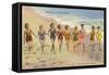 Bathing Beauties on Beach, Ventura-null-Framed Stretched Canvas