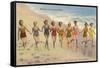 Bathing Beauties on Beach, Ventura-null-Framed Stretched Canvas