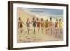 Bathing Beauties on Beach, Ventura-null-Framed Art Print