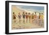 Bathing Beauties on Beach, Ventura-null-Framed Art Print