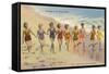 Bathing Beauties on Beach, Ventura-null-Framed Stretched Canvas