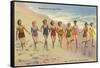 Bathing Beauties on Beach, Ventura-null-Framed Stretched Canvas