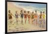 Bathing Beauties on Beach, Ventura-null-Framed Art Print