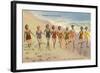 Bathing Beauties on Beach, Ventura-null-Framed Art Print