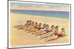 Bathing Beauties on Miami Beach, Florida-null-Mounted Art Print