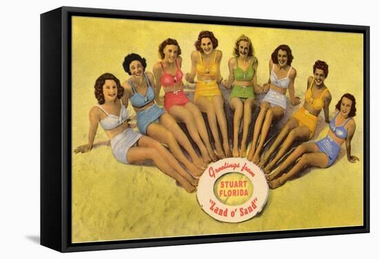 Bathing Beauties, Stuart, Florida-null-Framed Stretched Canvas