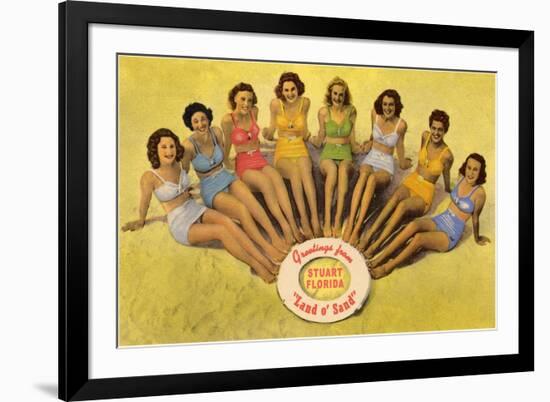 Bathing Beauties, Stuart, Florida-null-Framed Art Print