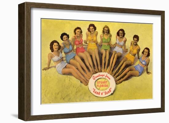 Bathing Beauties, Stuart, Florida-null-Framed Art Print