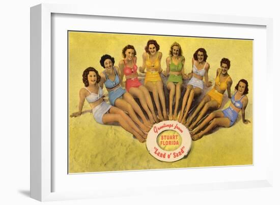 Bathing Beauties, Stuart, Florida-null-Framed Art Print