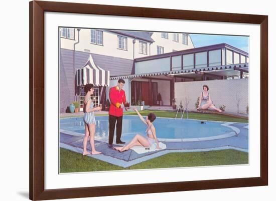Bathing Beauties with Butler-null-Framed Art Print