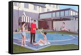 Bathing Beauties with Butler-null-Framed Stretched Canvas