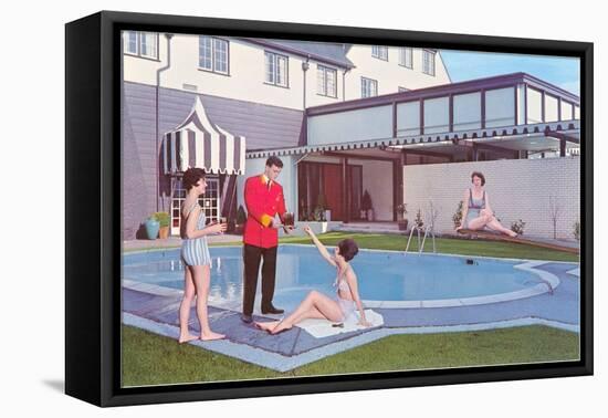 Bathing Beauties with Butler-null-Framed Stretched Canvas