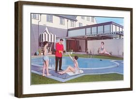 Bathing Beauties with Butler-null-Framed Art Print