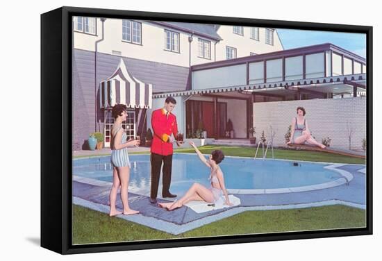 Bathing Beauties with Butler-null-Framed Stretched Canvas
