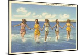 Bathing Beauties, Wrightsville Beach, North Carolina-null-Mounted Art Print