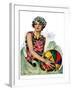 "Bathing Beauty and Beach Ball,"August 7, 1926-Ellen Pyle-Framed Giclee Print