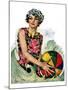 "Bathing Beauty and Beach Ball,"August 7, 1926-Ellen Pyle-Mounted Giclee Print