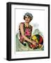 "Bathing Beauty and Beach Ball,"August 7, 1926-Ellen Pyle-Framed Giclee Print