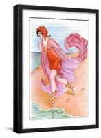 Bathing Beauty C1910-Xavier Sager-Framed Art Print