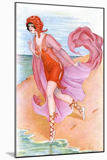 Bathing Beauty C1910-Xavier Sager-Mounted Art Print