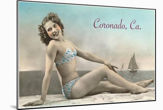 Bathing Beauty, Coronado, San Diego, California-null-Mounted Art Print