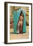Bathing Beauty in Changing Tent-null-Framed Art Print