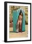 Bathing Beauty in Changing Tent-null-Framed Art Print