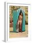 Bathing Beauty in Changing Tent-null-Framed Art Print