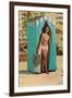 Bathing Beauty in Changing Tent-null-Framed Art Print