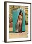 Bathing Beauty in Changing Tent-null-Framed Art Print