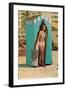 Bathing Beauty in Changing Tent-null-Framed Art Print