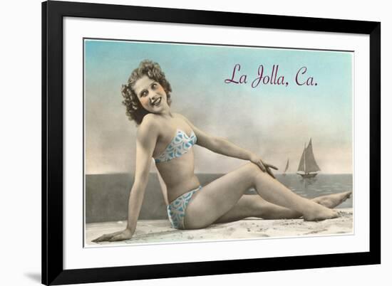 Bathing Beauty, La Jolla, California-null-Framed Art Print