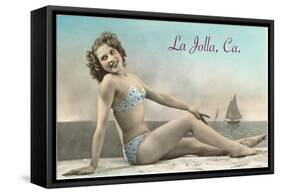 Bathing Beauty, La Jolla, California-null-Framed Stretched Canvas