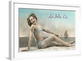 Bathing Beauty, La Jolla, California-null-Framed Art Print